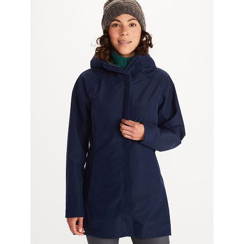 Marmot Essential Jackets - Womens Rain Jacket Navy CA1469758 Canada